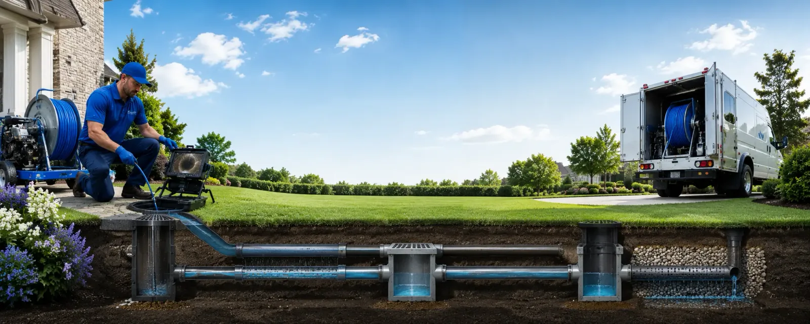 Outdoor drain cleaning information for Flasher, ND